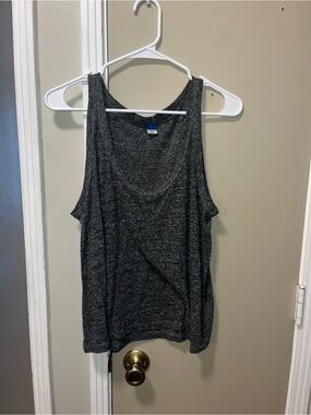 Old Navy Dark Charcoal Gray Scoop Neck Tank Top